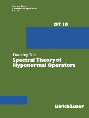 cover image of Spectral Theory of Hyponormal Operators